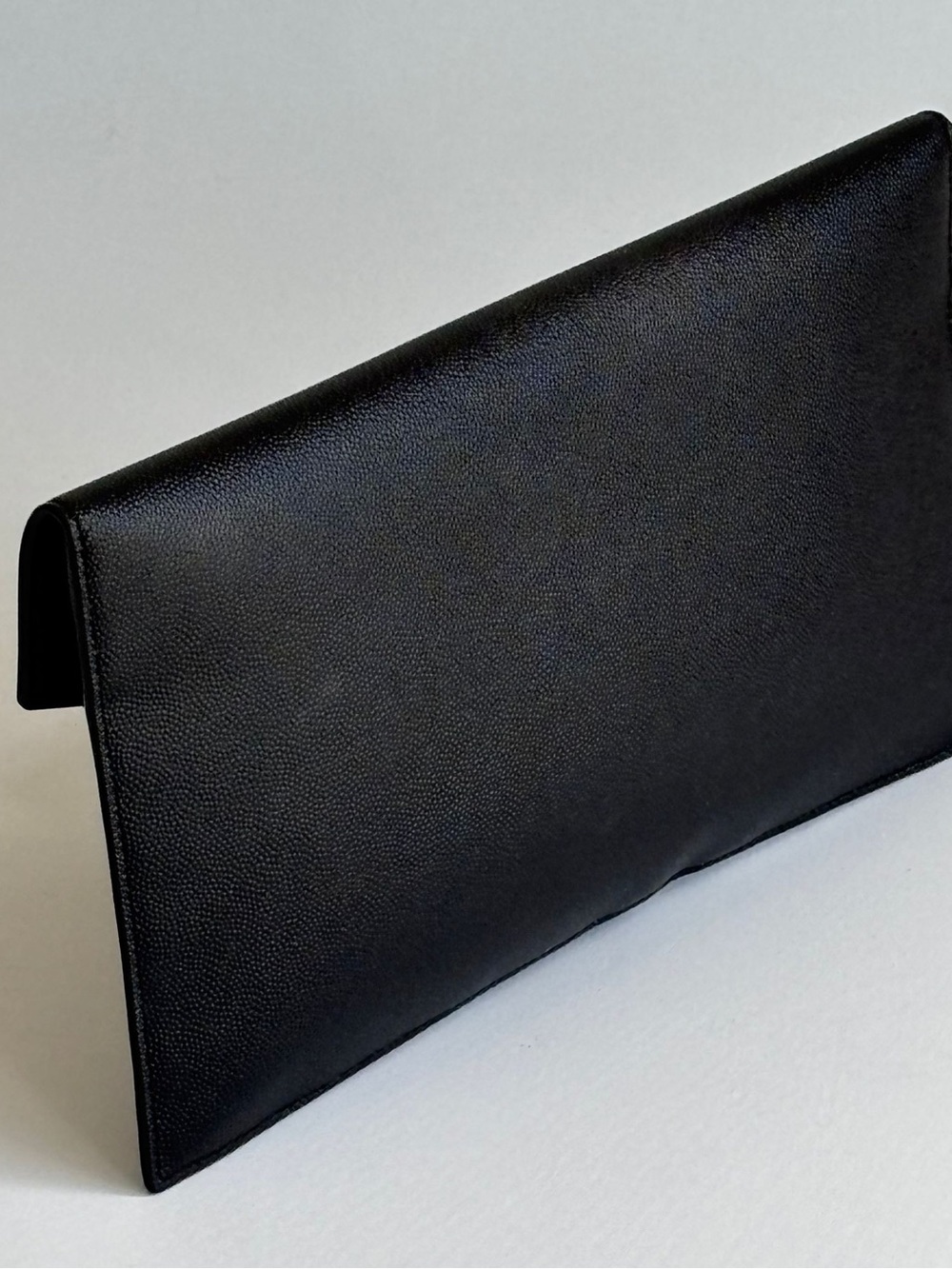 Saint Laurent Black Envelope Clutch with YSL Logo - Picture 2 of 5